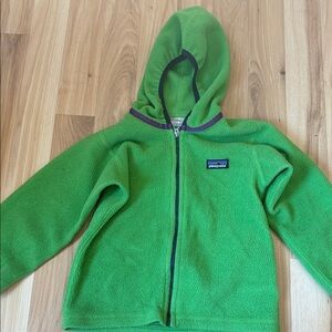 Patagonia Kids Vibrant Green Hoodie